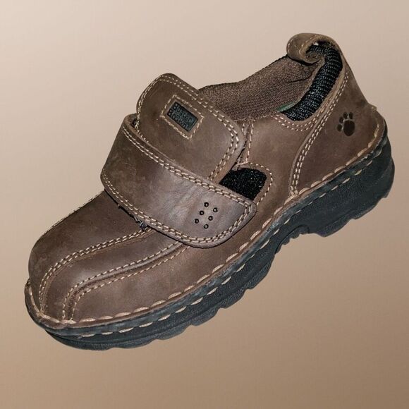 Toddler Buster Brown Hook & Loop Brown Leather Casual Loafer Shoes Size 9 - Picture 1 of 7